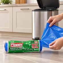 Floppy Büyük Boy 65 x 80 cm 50 L Çöp Torbası, 10 Adet Rulo Çöp Poşeti