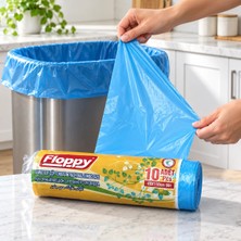 Floppy Jumbo Boy 80 x 110 cm 90 L Çöp Torbası, 10 Adet Rulo Çöp Poşeti