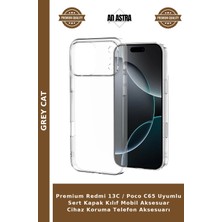 Grey Cat Premium Redmi 13C / Poco C65 Uyumlu Sert Kapak Kılıf Mobil Aksesuar Cihaz Koruma Telefon Aksesuarı