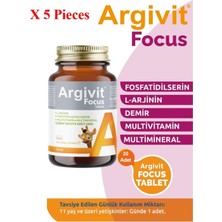 Die Grup Tr Focus 30 Tablet, 5 Adet, L-Arjinin, Fosfatidilserin, Demir, Multivitamin, Multimineralli, Takviye Ürünü