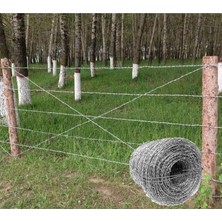 Die Grup Tr Galvanizli 4 Uçlu Dikenli Tel Rulo, 130 M, Çift Pervane, Hava Koşullarına Dayanıklı, Çitler, El Sanatları ve Hayvanların Caydırıcı Çözümleri