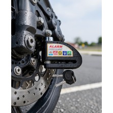 Novis Liora Alarmlı Çelik Disk Kilidi 110DB Suya Dayanıklı Uczzzmotorkilit-8