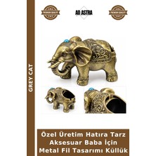 Grey Cat Özel Üretim Hatıra Tarz Aksesuar Baba Için Metal Fil Tasarımı Küllük