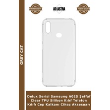 Grey Cat Delux Serisi Samsung A02S Şeffaf Clear Tpu Silikon Kılıf Telefon Kılıfı Cep Kalkanı Cihaz Aksesuarı