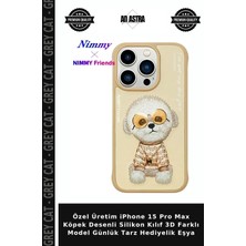 Grey Cat Özel Üretim iPhone 15 Pro Max Köpek Desenli Silikon Kılıf 3D Farklı Model Günlük Tarz Hediyelik Eşya