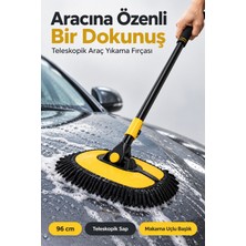 Toyfest 96 cm Profesyonel Oto Bakım Teleskopik Fırçası – Mikrofiber Makarna Başlık
