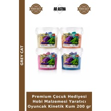 Grey Cat Premium Çocuk Hediyesi Hobi Malzemesi Yaratıcı Oyuncak Kinetik Kum 200 gr