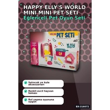 Hace Bazaar Ellys World Oyuncak Bebek ve Pet Seti - Kaydırak ile Salıncak Oyun Seti BX-316072