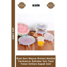 Grey Cat Özel Seri Meyve Örtüsü Mutfak Yardımcısı Sofralar Için Taze Tutan Silikon Kapak Seti