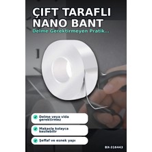 Hace Bazaar Nano Bant Çift Taraflı Su Geçirmez Güçlü Tutucu Montaj Bandı 2 M x 3 cm BX-316443