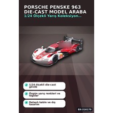 Hace Bazaar Porsche Penske Motorsport 1/24 Lisanslı Die-Cast Yarış Otomobili Figürü BX-316179