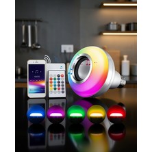 Mrt Teknik Ampül Görünümlü Rgb LED Hoparlör Bluetooth 3.0 Uuczzzlambahoparlörrr2