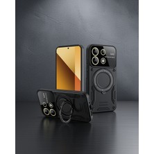 Xiaomi Redmi Note 13 4g Kılıf Joy Lens Standlı Kapak - Siyah