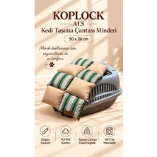 KOPLOCK Kedi Taşıma Çantası Minderi 50x26 cm, Yumuşak Dolgulu Kedi Yatağı