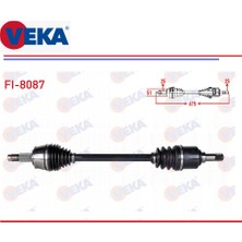 Komple Aks Sol Fiat Egea Bravo 2 Linea Fiorino Panda 1,4 16V 675 Mm. 51983793 Veka FI-8087