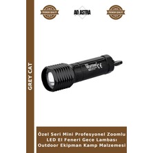 Grey Cat Özel Seri Mini Profesyonel Zoomlu LED El Feneri Gece Lambası Outdoor Ekipman Kamp Malzemesi