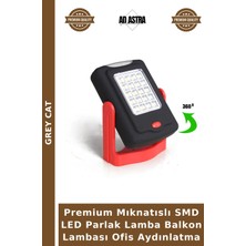 Grey Cat Premium Mıknatıslı Smd LED Parlak Lamba Balkon Lambası Ofis Aydınlatma