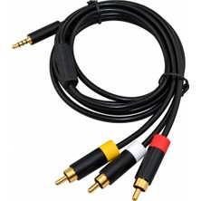 Pop Konsol Xbox 360E AV Görüntü Kablosu 3.5mm Jack to 3 RCA Kompozit TV Bağlantı RCA Kablo Yedek Parça