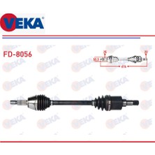 Komple Aks Sol Ford Transit Courier 1,5 Tdci 2014+ 614 Mm. ET763B437AA VEKA-FD-8056