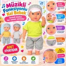 Ersert Müzikli Büyük Kel Bebek 1 Adet Eğlenceli Oyun Arkadaşı