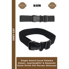 Grey Cat Single Sword Çocuk Palaska Kemer, Ayarlanabilir & Dayanıklı Giyim Ürünü Stil Parçası Aksesuar