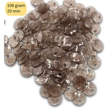 Oxford İplik Akrilik Çanta Pulu Simli Akrilik Çap 20MM Paket 100 Gram