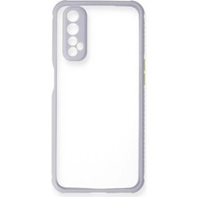 Hace Bazaar Realme 7 Kılıf Miami Şeffaf Silikon - Lila