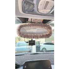 Hace Bazaar Peluş Dikiz Ayna Kılıfı Süs Gri