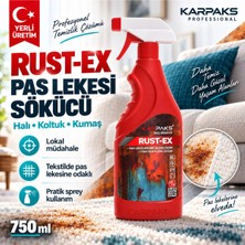 Karpaks Rust-Ex Halı Kumaş Pas Lekesi Sökücü Sprey 750 ml Koltuk Döşeme Temizleyici