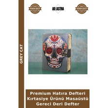 Grey Cat Premium Hatıra Defteri Kırtasiye Ürünü Masaüstü Gereci Deri Defter