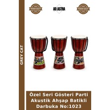 Grey Cat Özel Seri Gösteri Parti Akustik Ahşap Batikli Darbuka NO:1023