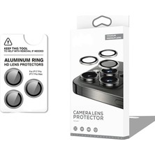 Happy Trend Apple iPhone 17 Pro Max ile Uyumlu Safir Kamera Lens Koruyucusu Mat Parmak Izi Bırakmayan Koruma Kolay Takma Aparatlı Titanyum-Gri