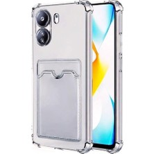 Happy Trend Redmi 13C Ile Uyumlu Yüksek Kalite Özel Kartlıklı Şeffaf Telefon Kılıfı – Arka Cepli Cüzdanlı Silikon Koruyucu Kapak, Darbe Emici Esnek Tpu, Günlük Kullanıma Uygun SZR03