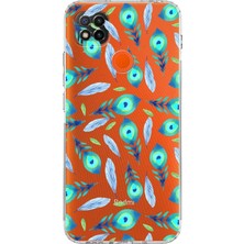 Happy Trend Xiaomi Redmi 9c ile Uyumlu Nazar Boncuğu 3 Baskılı Kamera Korumalı Şeffaf Silikon Kılıf
