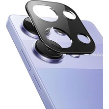 Happy Trend Xiaomi Redmi Note 13 Pro 4g ile Uyumlu Kamera Lens Koruyucusu Temperli Cam 3D Koruma Siyah
