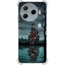 Happy Trend Tecno CAMON30PRO056B ile Uyumlu Simya Serisi Gölge ve Cam Tasarımlı Uv Baskılı Köşe Korumalı Antişok Kılıf
