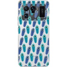 Happy Trend Xiaomi Mi 11 Ultra ile Uyumlu Nazar Boncuğu 4 Baskılı Kamera Korumalı Şeffaf Silikon Kılıf