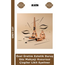 Grey Cat Özel Üretim Estetik Duruş Göz Makyajı Kusursuz Çizgiler Likit Eyeliner