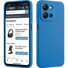 Vivo Y28 ile Uyumlu Lansman Kılıf, Içi Kadife Silikon, Kamera Çıkıntılı Koruyucu, Leke Tutmaz ve Darbe Emici Şık Kapak (Mavi, Vivo Y28)