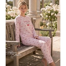 Moda Dua Boyraz VF-02906 Kadın Waffle Kumaş Pijama Takımı