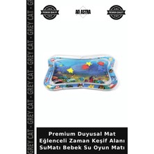 Grey Cat Premium Duyusal Mat Eğlenceli Zaman Keşif Alanı Sumatı Bebek Su Oyun Matı