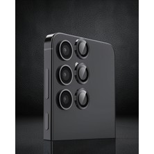 Twin Store Samsung Galaxy S25 Raze Metal Kamera Lens Koruyucu - Siyah