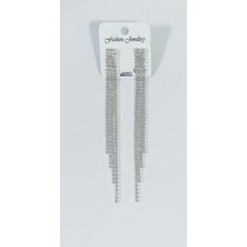Mupte Jewelry Kristal Taşlı Sallantılı Küpe