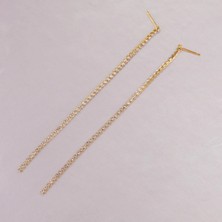 Mupte Jewelry Kadın Tek Sıra Gold Küpe