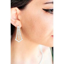 Mupte Jewelry Yeni Kristal Taşlı Küpe