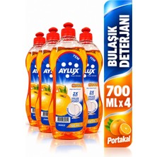 Aylux Sıvı Bulaşık Deterjanı 700 ml x 4 Portakal