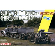 Dragon 6918, 1/35 Sd.kfz.7 8ton Yarım Paletli Personel Taşıyıcı ve SFH18 15CM Obüs Plastik Maketi