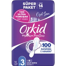 4 Adet Orkid Platınum Özel Seri Uzun Extra Hijyenik Ped 14'lü