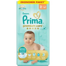 2 Adet Prima Premium Care Ekonomik Süper 3 Beden 6-10 kg 52'li