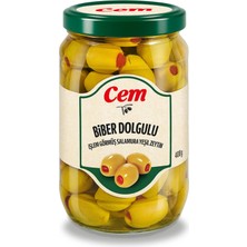 4 Adet Cem Biber Dolgulu Yeşil Zeytin 400G  141-160 Ad/kg 400 G
